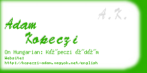 adam kopeczi business card